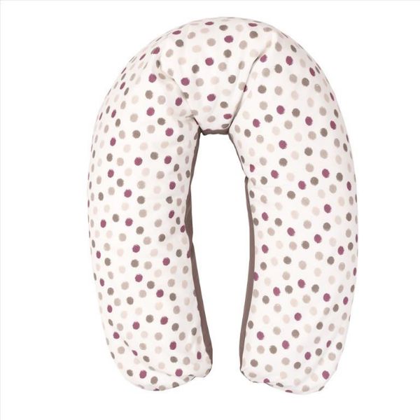 Obrazek BabyMatex Poduszka pozycjonująca RELAX z dzianiny bawełnianej, 190 cm, jasna w kropki