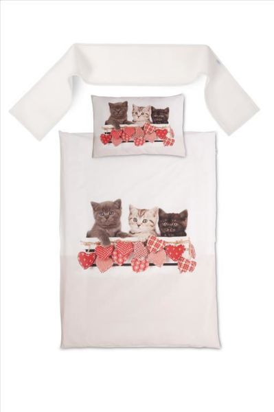 Picture of BabyMatex Komplet pościeli, 135x100, 3-cz. HAPPY, Kotki