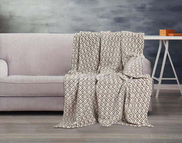 Obrazek Matex Koc TAYGA, 150x200 cm, wzór kremowy