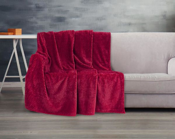 Obrazek Koc ZIG-ZAG, rozm. 150x200 cm ( Minky Wave )