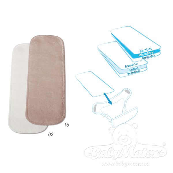 Picture of Washable baby diaper instert BAMBOO 13x34, 3 pcs