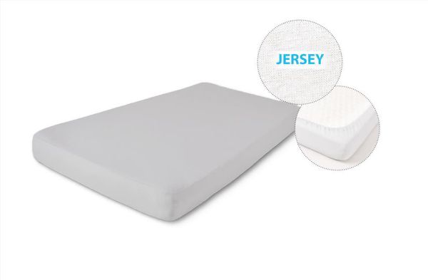 Obrazek Matex Prześcieradło jersey z gumą 180/190x190/200x30, jasno szare