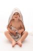 Obrazek Kąpielowe okrycie niemowlęce MAXI, roz.100x100, szare