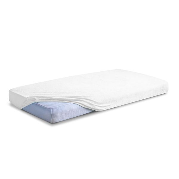 Obrazek BabyMatex Prześcieradło frotte PREMIUM z gumką, 60x120, białe