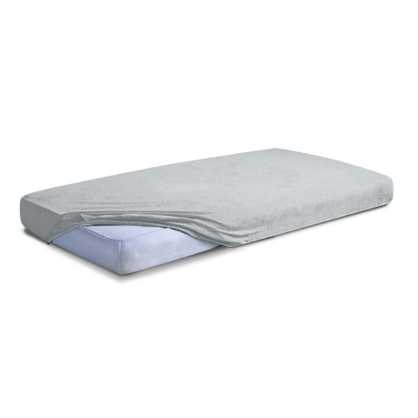 Obrazek BabyMatex Prześcieradło frotte PREMIUM z gumką, 70x140, jasno szare