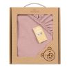 Obrazek BabyMatex Prześcieradło MUSLIN z gumą 60x120, brudny róż