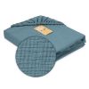 Obrazek BabyMatex Prześcieradło MUSLIN z gumą 60x120,  morskie