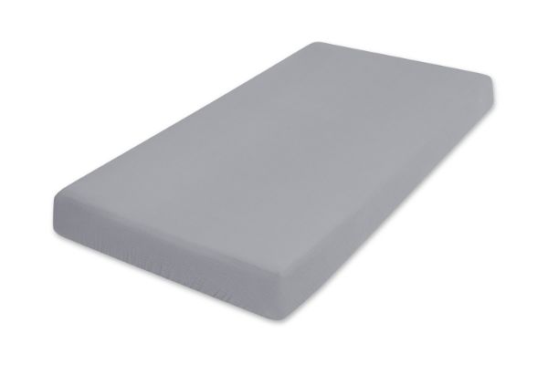 Obrazek BabyMatex Prześcieradło MUSLIN z gumą 60x120, ciemno szare