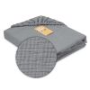 Obrazek BabyMatex Prześcieradło MUSLIN z gumą 60x120, ciemno szare