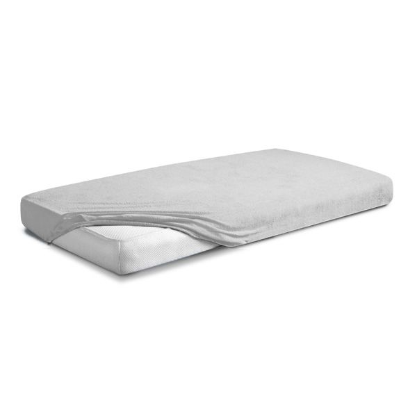 Obrazek BabyMatex Prześcieradło frotte CLASSIC z gumką, 70x140, jasno szare