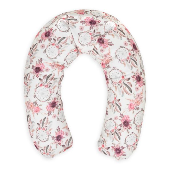 Picture of BabyMatex Poduszka pozycjonująca RELAX z tkaniny bawełnianej, 190 cm, różowa w kwiaty