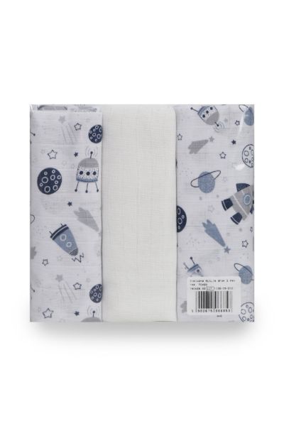 Picture of BabyMatex Pielucha MUSLIN drukowana 3 pak, 70x80, wzór 5