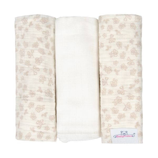 Picture of Pielucha MUSLIN DESIGN druk 3 pak, roz. 70x80