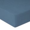 Obrazek Matex Prześcieradło frotte z gumą 90/100x190/200 PREMIUM, ciemno niebieskie