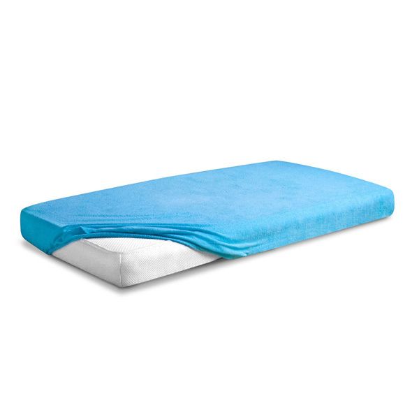 Obrazek Matex Prześcieradło frotte z gumą 90/100x190/200 PREMIUM, turkusowe