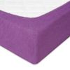 Obrazek Matex Prześcieradło frotte z gumą 110/120x190/200 PREMIUM, ciemno fioletowe