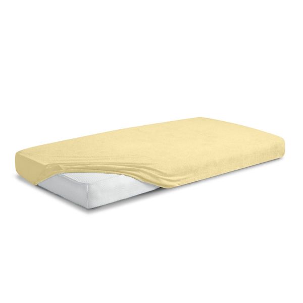 Obrazek Matex Prześcieradło frotte z gumą 130/140x190/200 Premium, kremowe