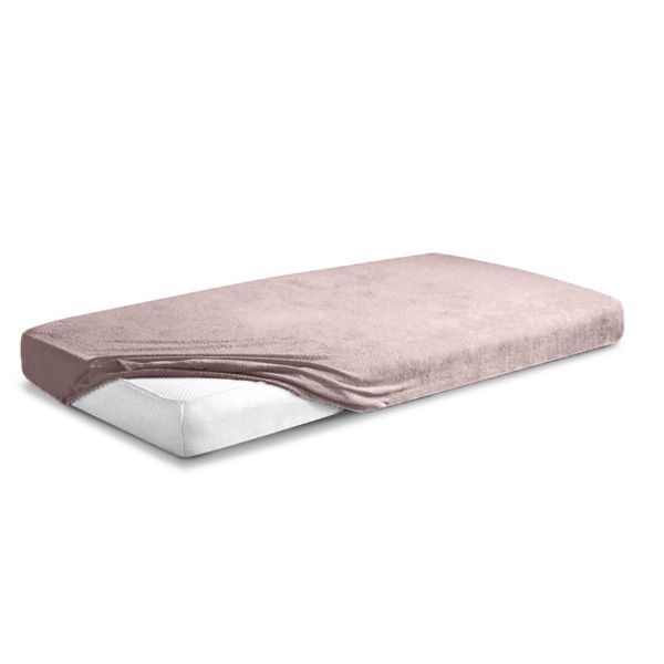 Picture of Matex Prześcieradło frotte z gumą 130/140x190/200 Premium, brudny róż