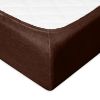 Obrazek Matex Prześcieradło frotte z gumą 130/140x190/200 Premium, brązowe