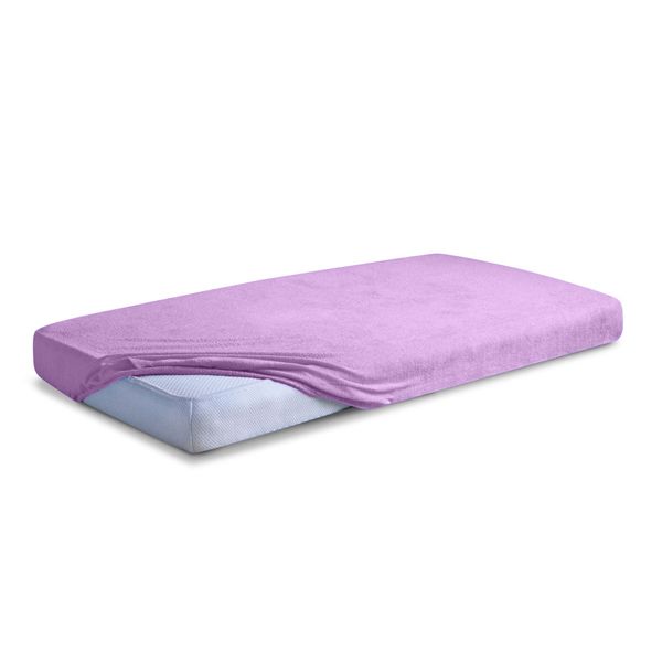 Obrazek Matex Prześcieradło frotte z gumą 130/140x190/200 Premium, fioletowe