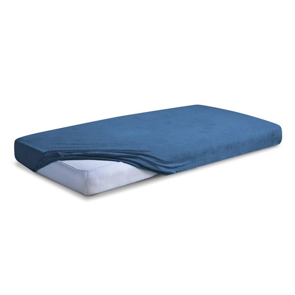 Obrazek Matex Prześcieradło frotte z gumą 130/140x190/200 Premium, granatowe