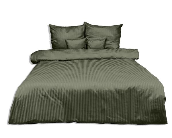 Picture of Matex Pościel adamaszkowa 160x200, 70x80 zielona z paskiem 1 cm