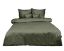 Obrazek Matex Pościel adamaszkowa 160x200, 70x80 zielona z paskiem 1 cm