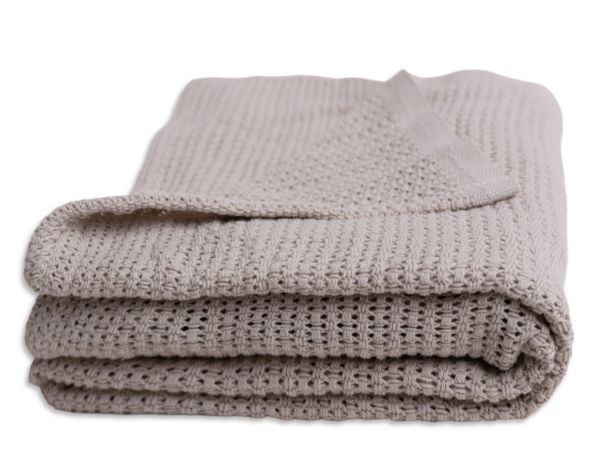 Obrazek BabyMatex Kocyk dla dziecka LILY bawełniany 75x100 - kremowy