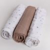 Obrazek Pielucha BAMBUSOWA druk 3 pak, roz. 70x70, gwiazdki
