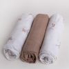 Picture of Pielucha BAMBUSOWA druk 3 pak, roz. 70x70, malinki