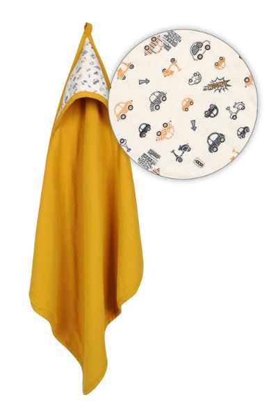 Obrazek Okrycie kąpielowe "MUSLIN DESIGN" roz. 85x85 cm