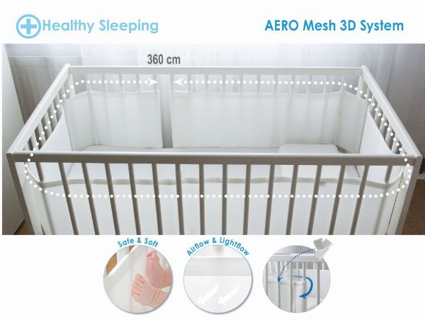 Picture of BabyMatex Ochraniacz do łóżeczka BUMP AIR DESIGN 360, rakiety