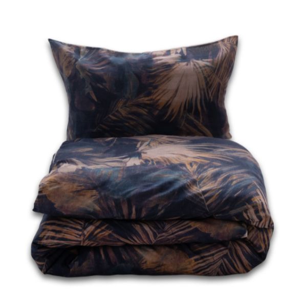 Obrazek Matex Pościel lniana LINEN drukowana 220x200+30, 2 x 70x80+20. motyw: Dżunga