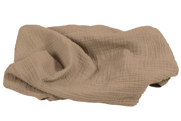 Obrazek BabyMatex Kocyk dla dziecka - Otulacz MUSLIN 80x120, jasno brązowy