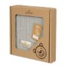 Obrazek BabyMatex Kocyk dla dziecka - Otulacz MUSLIN 80x120, jasno szary