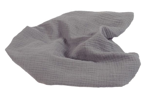 Obrazek BabyMatex Kocyk dla dziecka - Otulacz MUSLIN 80x120, ciemno szary