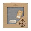 Obrazek BabyMatex Kocyk dla dziecka - Otulacz MUSLIN 80x120, ciemno szary