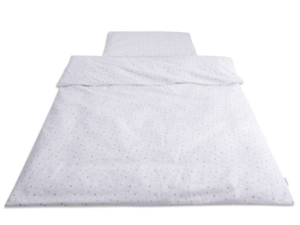 Obrazek BabyMatex Komplet pościeli JERSEY PU PRINT 100x135-1;40x60-1, biały