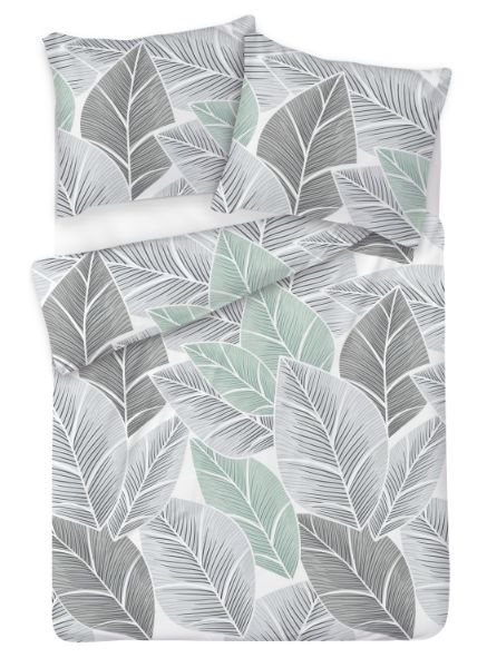 Obrazek Matex Pościel satynowa EXCLUSIVE 220x200, 70x80 z motywem liści