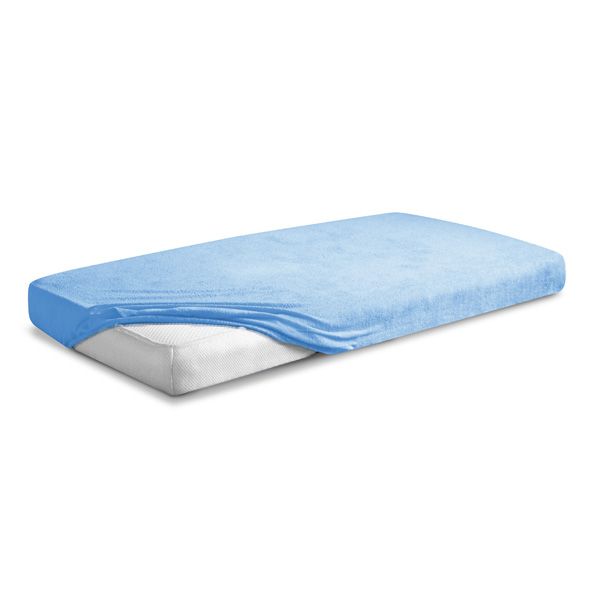 Obrazek Matex Prześcieradło frotte z gumą 210/220x190/200 PREMIUM, niebieskie