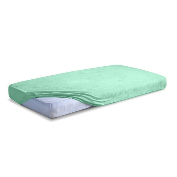 Obrazek Matex Prześcieradło frotte z gumą 210/220x190/200 PREMIUM, miętowe