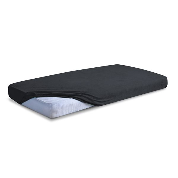 Obrazek Matex Prześcieradło frotte z gumą 210/220x190/200 PREMIUM, czarne