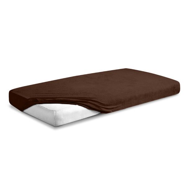 Obrazek Matex Prześcieradło frotte z gumą 180/190x190/200 PREMIUM, brązowe