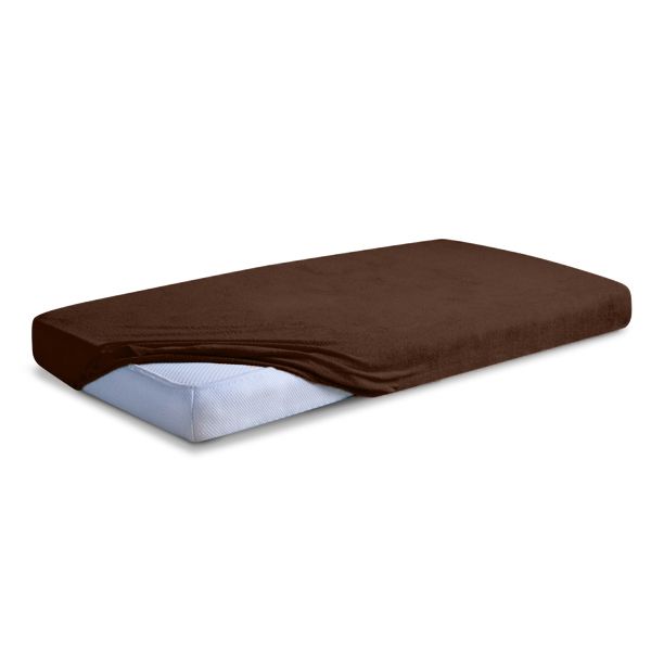 Obrazek Matex Prześcieradło frotte CLASSIC z gumą, 90x200 cm, brązowe