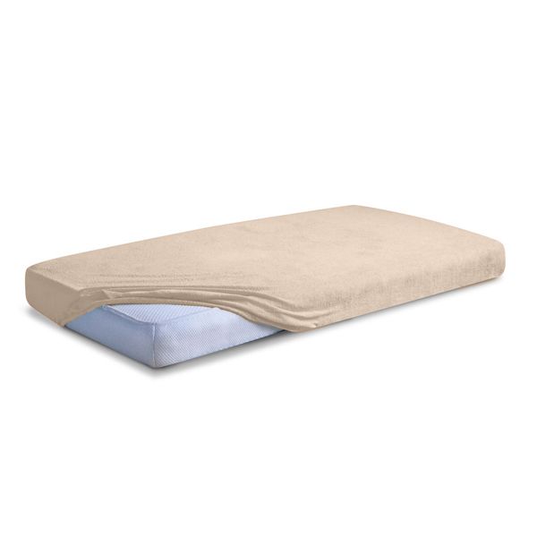 Obrazek Matex Prześcieradło frotte CLASSIC z gumą, 90x200 cm, beżowe