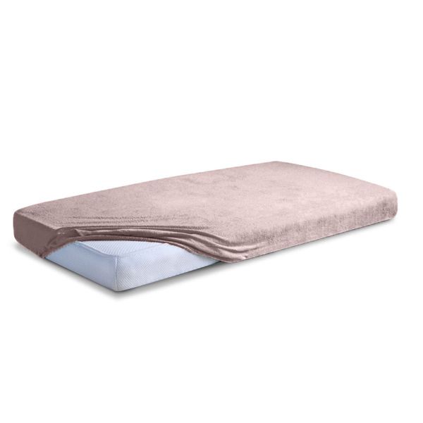 Obrazek Matex Prześcieradło frotte CLASSIC z gumą, 90x200 cm, brudny róż
