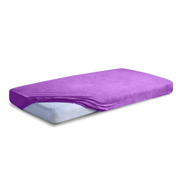 Obrazek Matex Prześcieradło frotte CLASSIC z gumą, 220x200 cm, ciemno fioletowe