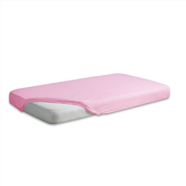 Obrazek Matex Prześcieradło jersey z gumą 90/100x190/200, różowe