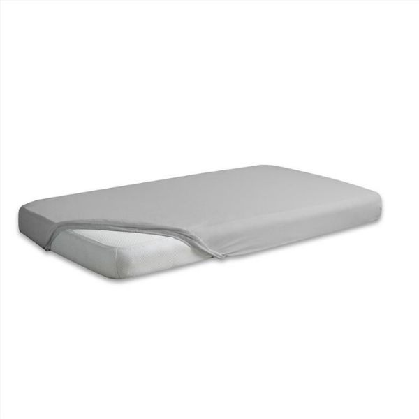 Obrazek Matex Prześcieradło jersey z gumą 150/160x190/200, jasno szare