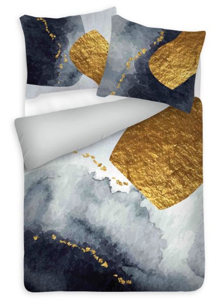 Obrazek Pościel z satyny bawełnianej PRESTIGE (160x200-1,70x80-2), Akwarelowa geometria